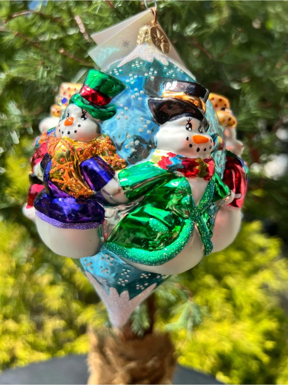 Vintage 2001 Christopher Radko Snowmen All Around Christmas Ornament 01-0752-0